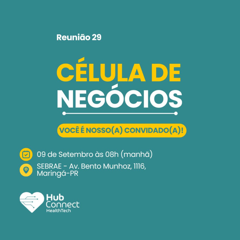 Capa Convite Célula de Negócios - Reunião 29