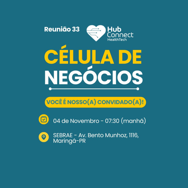 Capa Convite Célula de Negócios - Reunião 33