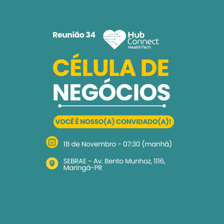 Capa Convite Célula de Negócios - Reunião 34