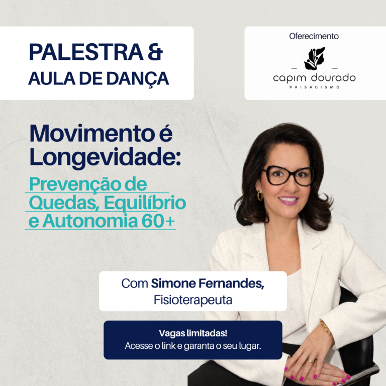 Capa Movimento é longevidade: prevenção de quedas, equilíbrio e autonomia 60+